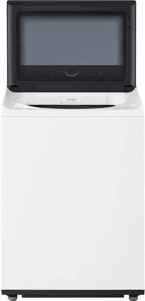 Pictures of LG 5.5 cu. ft. Mega Capacity Top Load Washer with Impeller in Alpine White WT8400CW - New in Box and LG Energy Star Certified 7.3 cu. ft. Ultra Large Capacity Rear Control Electric Dryer with LG EasyLoad™ Door and AI Sensing DLE8400WE - New in Box - Neu Appliance Outlet - Discount Appliance Outlet in Austin, Tx