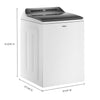 Pictures of Whirlpool High Efficiency Agitator Large Top-Load Washer in White WTW5105HW - Scratch & Dent (Minor) and Whirlpool 7.4 cu. ft. Electric Dryer with AccuDry Sensor and Wrinkle Shield WED5100HW - Scratch & Dent (Minor) - Neu Appliance Outlet - Discount Appliance Outlet in Austin, Tx