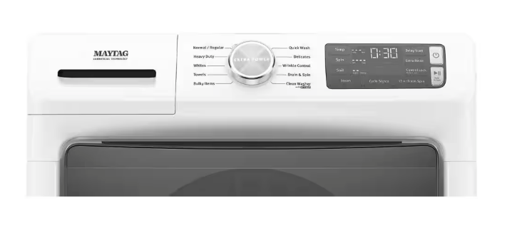 Pictures of Maytag 4.5 cu. ft. Front Load Washer with Extra Power and 12-Hr Fresh Spin™ Option MHW5630HW - Scratch & Dent (Moderate) and Maytag 7.3 cu. ft. Front Load Gas Dryer with Extra Power and Quick Dry Cycle MGD5630HW - Scratch & Dent (Minor) - Neu Appliance Outlet - Discount Appliance Outlet in Austin, Tx