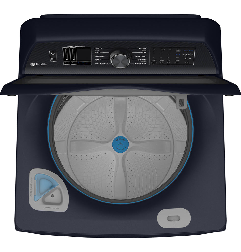 Pictures of GE Profile™ ENERGY STAR® 5.4 cu. ft. Capacity Washer with Smarter Wash Technology and Adaptive SmartDispense PTW800BPWRS - New in Box - Neu Appliance Outlet - Discount Appliance Outlet in Austin, Tx