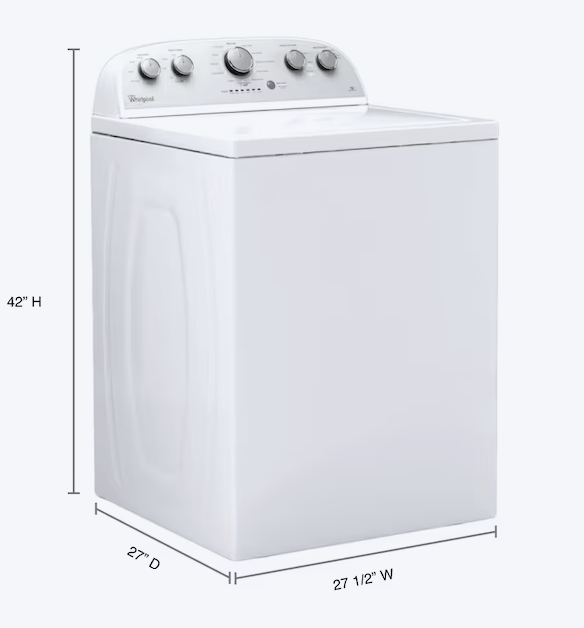 Pictures of Whirlpool 3.5 cu. ft. High Efficiency Top Load Washing Machine with Deep Water Wash WTW4816FW - Open Box and Whirlpool White Electric 7.0 Cu. Ft. Dryer with Auto Dry WED4950HW - Scratch & Dent (Minor) - Neu Appliance Outlet - Discount Appliance Outlet in Austin, Tx