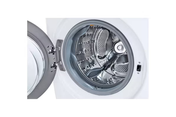 LG 4.5 cu. ft. Front Load Washer with Steam and Built-In Intelligence in White WM4000HWA - Scratch & Dent (Minor) and LG 7.4 cu. ft. Front Load Electric Dryer with TurboSteam and Sensor Dry Technology in White 16237 - DLEX4000W - Scratch & Dent (Moderate)