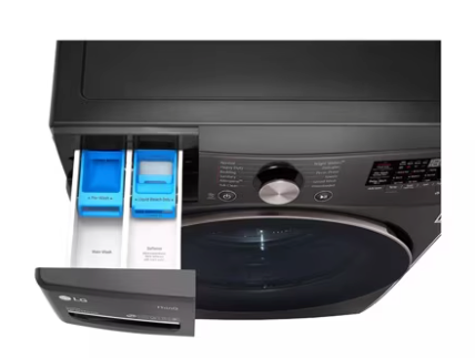 Pictures of LG Stackable Smart Front Load 4.5 Cu. Ft. Washer with TurboWash 360 Technology in Black Steel WM4000HBA - Scratch & Dent (Minor) - Neu Appliance Outlet - Discount Appliance Outlet in Austin, Tx