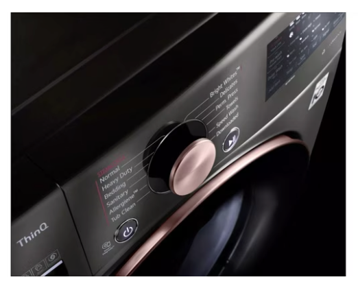 Pictures of LG Stackable Smart Front Load 4.5 Cu. Ft. Washer with TurboWash 360 Technology in Black Steel WM4000HBA - Scratch & Dent (Minor) - Neu Appliance Outlet - Discount Appliance Outlet in Austin, Tx