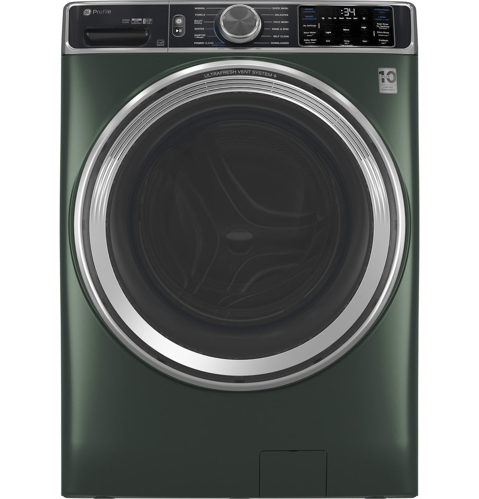 Pictures of GE Profile™ 5.5 cu. ft. Capacity Smart Front Load ENERGY STAR® Steam Washer with UltraFresh Vent System+ and Smart Wash & Smart Rinse PFW955SPWGN - New in Box - Neu Appliance Outlet - Discount Appliance Outlet in Austin, Tx