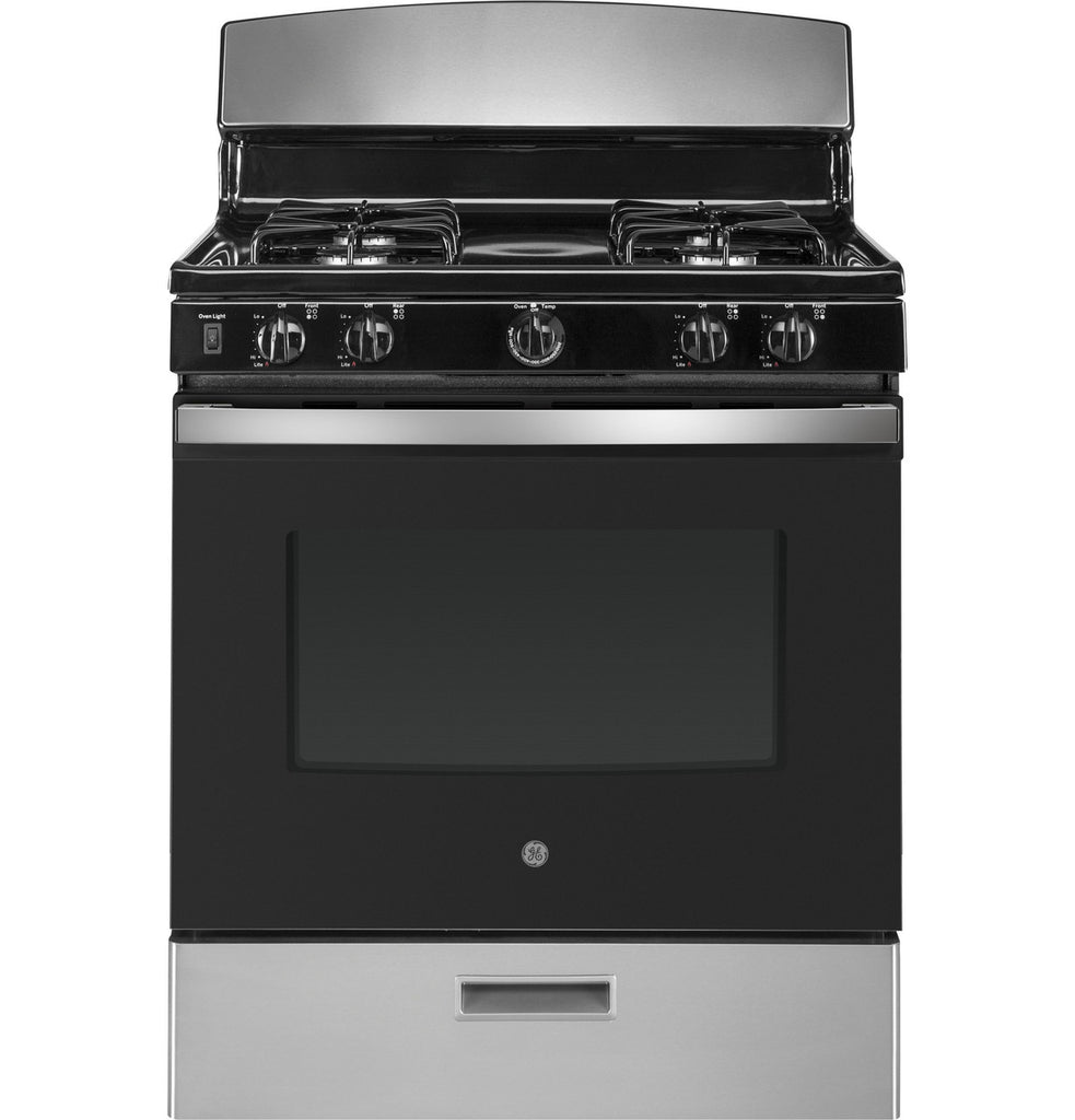 Pictures of GE® Free-Standing Gas Range in Stainless Steel 4NEW444 - JGBS30RETSS - New in Box - Neu Appliance Outlet - Discount Appliance Outlet in Austin, Tx