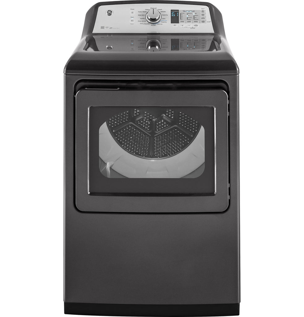 GE ENERGY STAR® 4.5 cu. ft. Capacity Washer with Stainless Steel Basket GTW685BPLDG - Certified Refurbished and GE 7.4 cu. ft. Capacity Smart Electric Dryer with HE Sensor Dry GTD75ECPLDG - Certified Refurbished