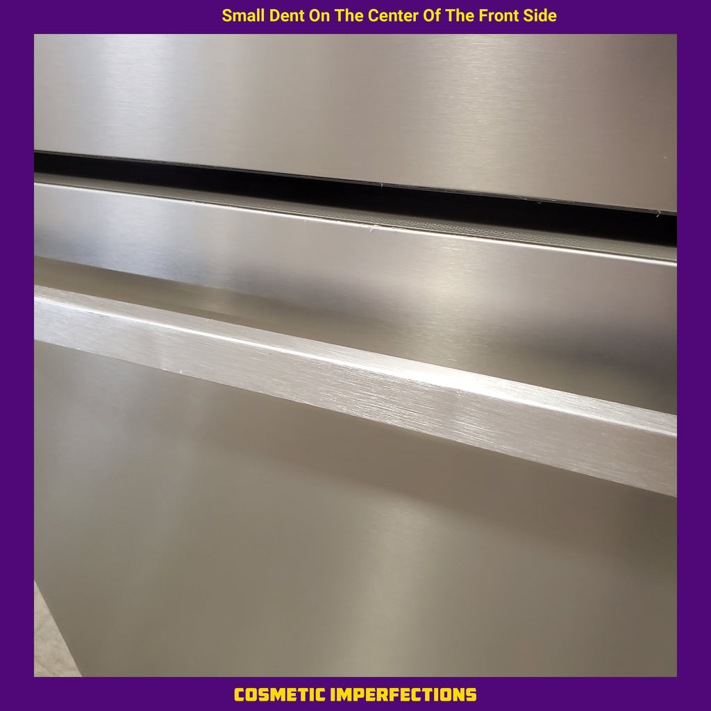 Hisense Counter Depth Bottom Freezer 17.2 Cu. Ft. Refrigerator with LED Lighting and Super Cool and Super Freeze in Fingerprint Stainless Steel 22137390 - HRB171N6ASE - Scratch and Dent (Moderate)