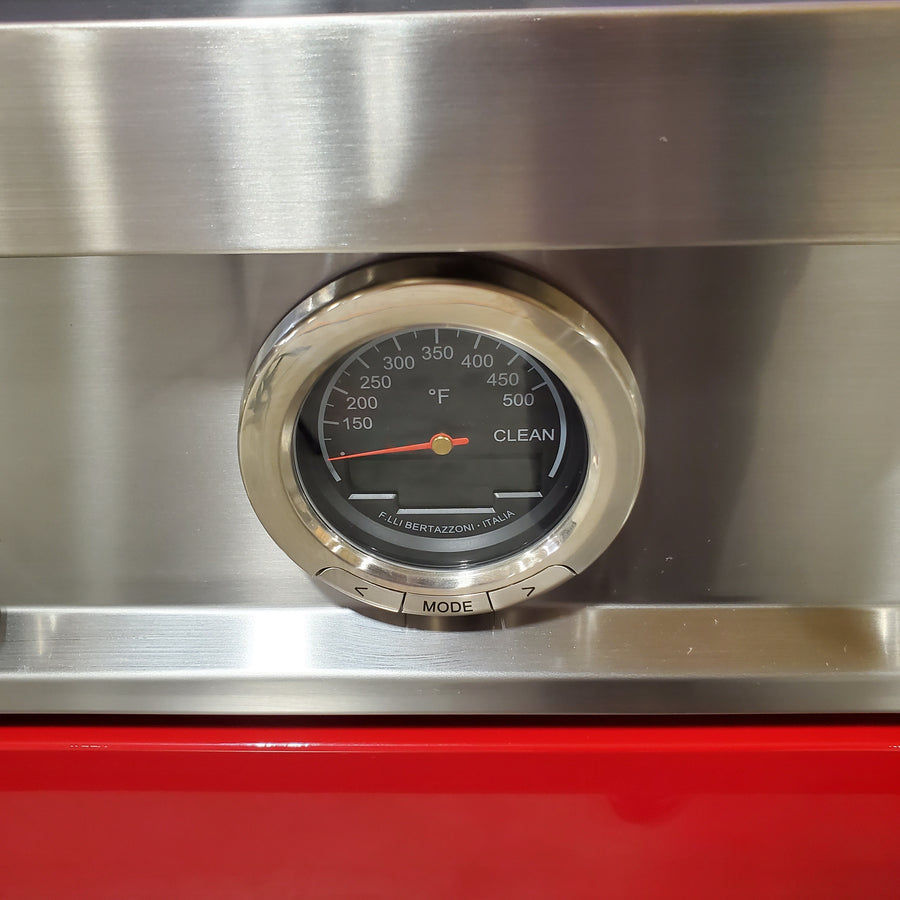 Bertazonni Professional Series 36" 5.7 cu. ft. Dual Fuel Range with Dual Convection Oven, 6 Brass Burners, and Soft-Close Oven Door in Red PROF366DFSROT - Open Box