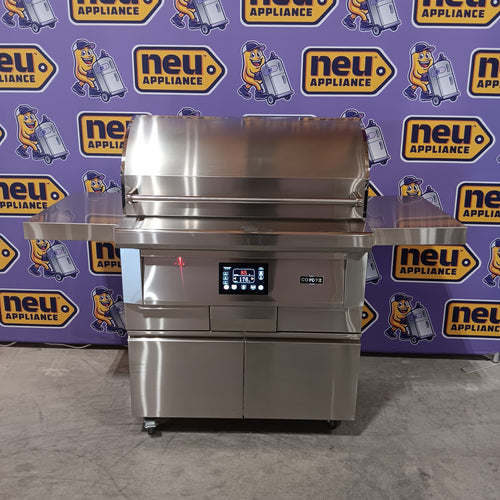 Pictures of Coyote 36 Inch Freestanding Pellet Grill on Cart, Stainless Steel, Intuitive Digital Touch Control 1117300 - C1P36-FS - Scratch & Dent (Minor) - Neu Appliance Outlet - Discount Appliance Outlet in Austin, Tx