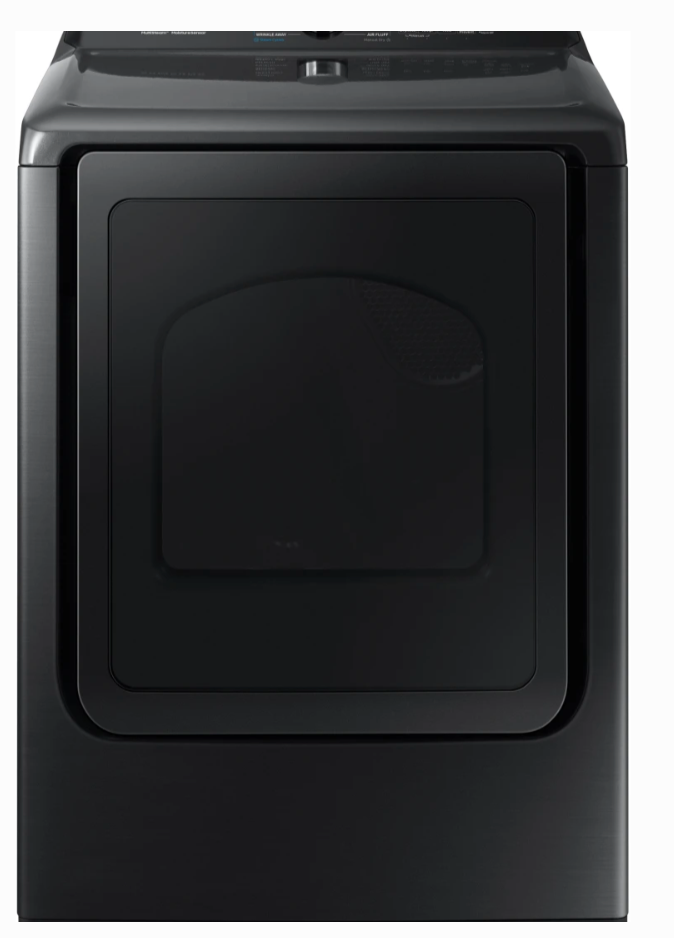 Samsung 5.0 cu. ft. Energy Star Top Load Washer with Active Water Jet in Black Stainless Steel WA50R5400AV - Certified Refurbished and Samsung 7.4 cu ft Gas Dryer with Steam Sanitize Option DVG50R5400V - Certified Refurbished