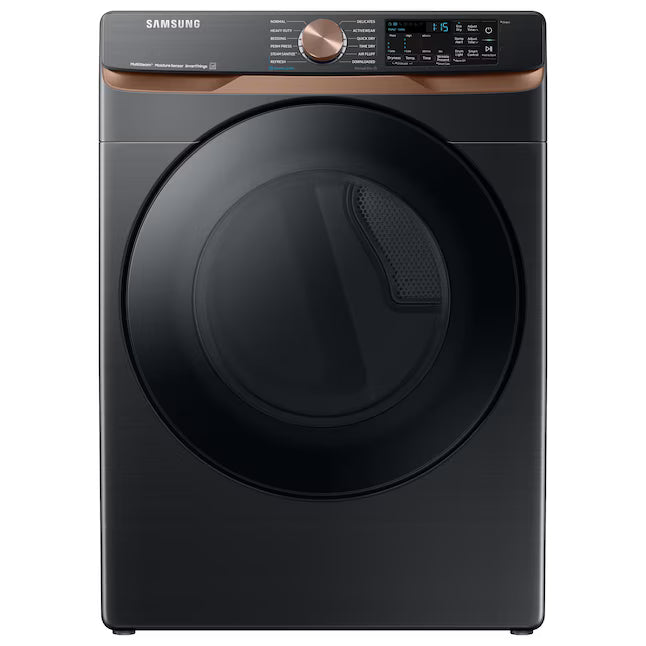 Samsung 7.5 cu. ft. Smart Electric Dryer with Steam Sanitize+ and Sensor Dry in Brushed Black DVE50BG8300V - Scratch & Dent (Minor)