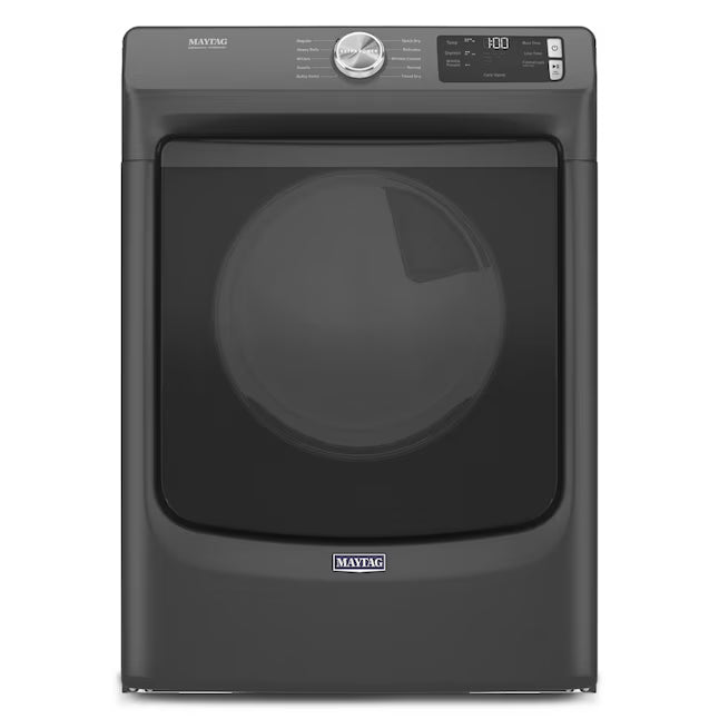 Maytag 7.3 Cu. Ft. Stackable Electric Dryer with Extra Power Button in Volcano Black MED5630MBK - Scratch & Dent (Moderate)