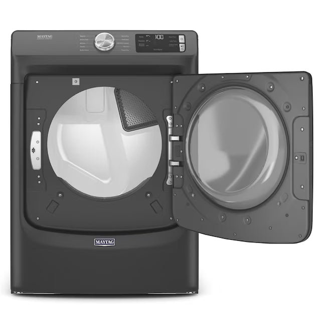 Maytag 7.3 Cu. Ft. Stackable Electric Dryer with Extra Power Button in Volcano Black MED5630MBK - Scratch & Dent (Moderate)