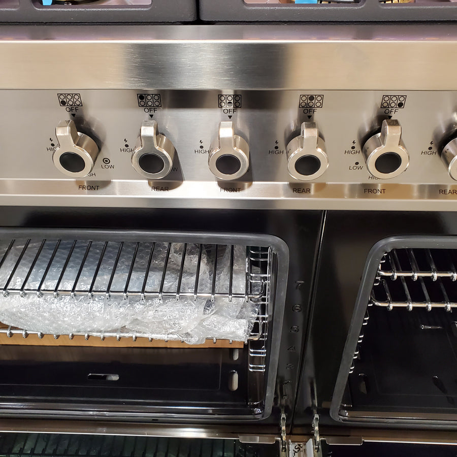 Bertazzoni 48 Inch Freestanding Professional Gas Range with 6 Sealed Burners, Double Oven, 7.1 Cu. Ft. Total Capacity in Bianco White PROF486GGASBIT - Scratch & Dent (Minor)
