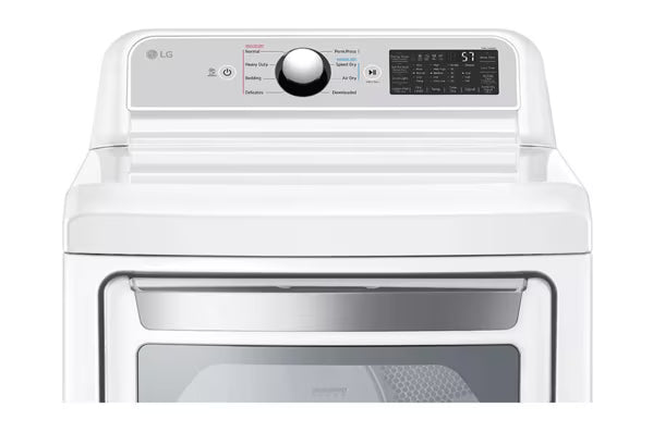 LG 4.5-cu ft High Efficiency Impeller Top-Load Washer ENERGY STAR in White WT7060CW - Certified Refurbished and LG 7.3 cu. ft. Ultra Large Capacity Smart wi-fi Enabled Rear Control Gas Dryer with EasyLoad™ Door DLG7401WE - Certified Refurbished