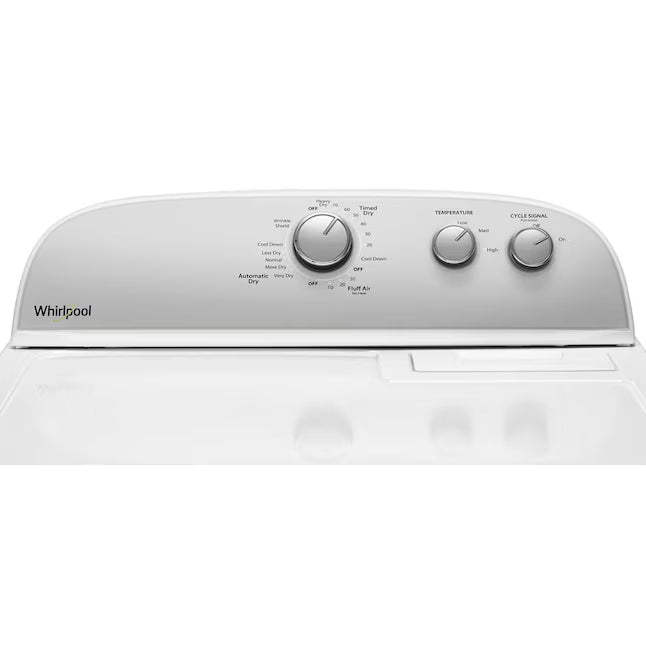 Whirlpool 3.8–3.9 Cu. Ft. Top Load Washer with 2 in 1 Removable Agitator and Soil Level Selection WTW4957PW - Scratch & Dent (Minor) and Whirlpool White Electric 7.0 Cu. Ft. Dryer with Auto Dry 16186 - WED4950HW - Scratch & Dent (Minor)