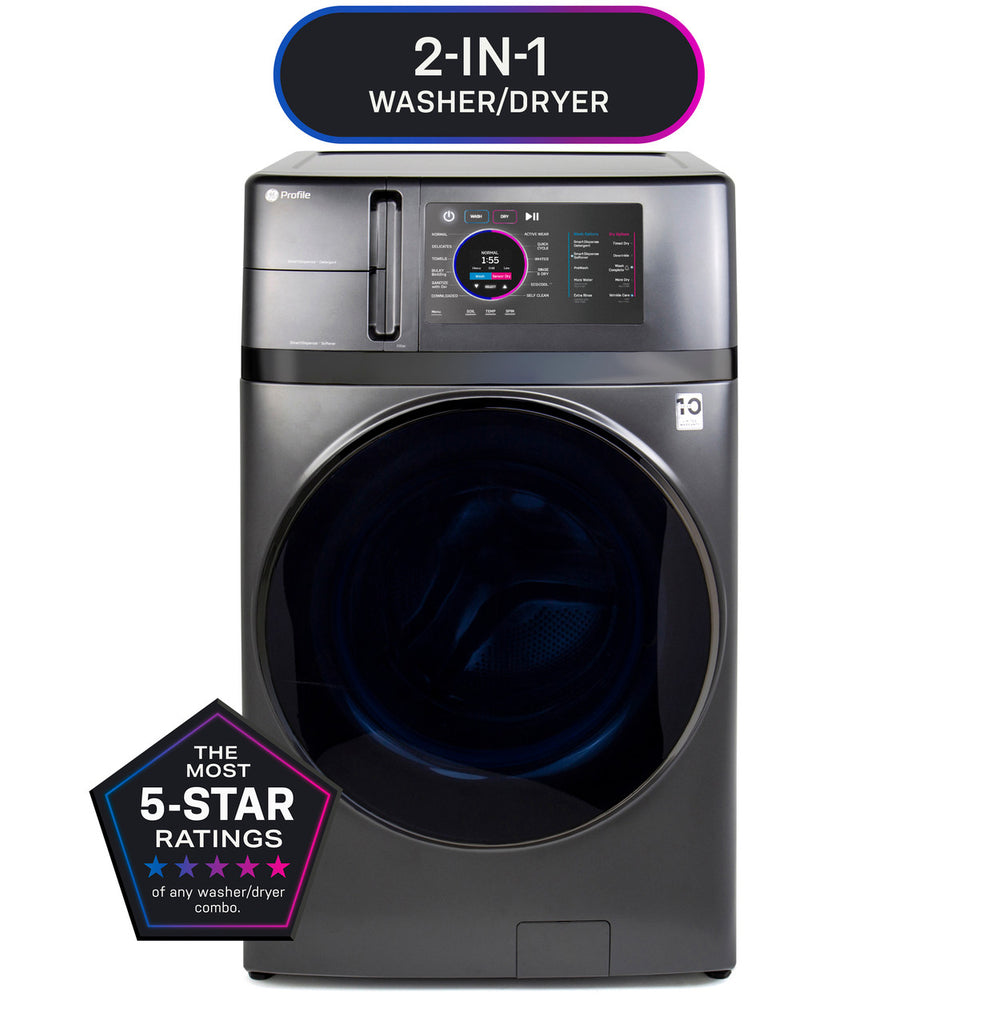 Pictures of GE Profile Energy Star Ultra Fast 4.8 Cu. Ft. Capacity 2-in-1 Washer and Dryer with Ventless Inverter Heat Pump Technology and Pet Hair Removal PFQ97HSPVDS - New - Neu Appliance Outlet - Discount Appliance Outlet in Austin, Tx