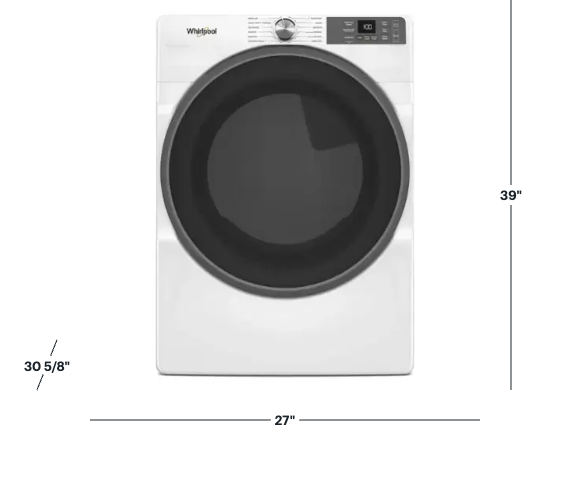 Whirlpool 7.4 cu. ft. Smart Front Load ENERGY STAR® Electric Dryer with Wrinkle Shield™ Option WED5720RW - Open Box