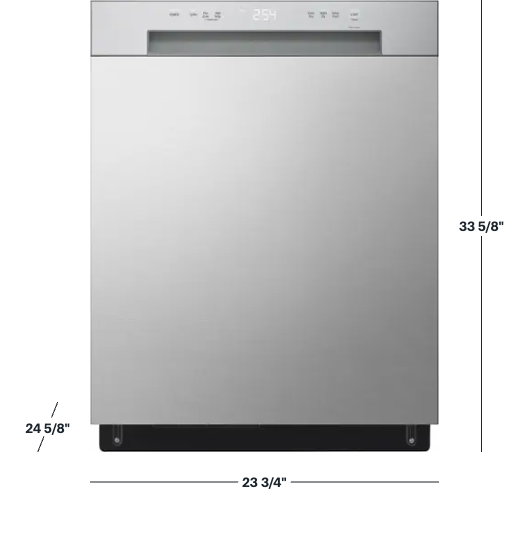 LG Front Control Dishwasher with LoDecibel Operation and Dynamic Dry™ LDFC2423V - Scratch & Dent (Minor)