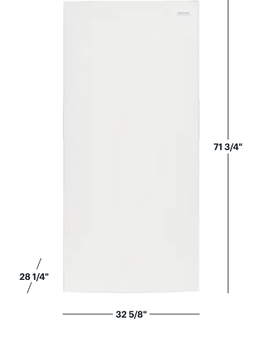 Frigidaire 20 Cu. Ft. Energy Star Garage Ready Upright Freezer in White 22136SD343 - FFUE2022AW - Scratch & Dent (Moderate)