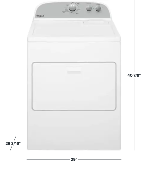 Pictures of Whirlpool 3.5 cu. ft. High Efficiency Top Load Washing Machine with Deep Water Wash WTW4816FW - Open Box and Whirlpool 7.0 cu. ft. Top Load Gas Dryer with AutoDry™ Drying System with Wrinkle Shield™ Option 16033 - WGD4950HW- Scratch & Dent (Minor) - Neu Appliance Outlet - Discount Appliance Outlet in Austin, Tx
