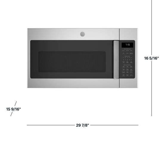Pictures of GE Over-The-Range Sensor 1.9 Cu. Ft. Microwave Oven with Filter Indication Light and Steam Clean JVM7195SKSS - New in Box - Neu Appliance Outlet - Discount Appliance Outlet in Austin, Tx