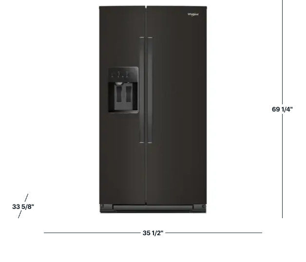 Whirlpool 36-inch Standard Depth Side-by-Side Refrigerator with TruCool™ System WRSF5536RV - Scratch & Dent (Minor)
