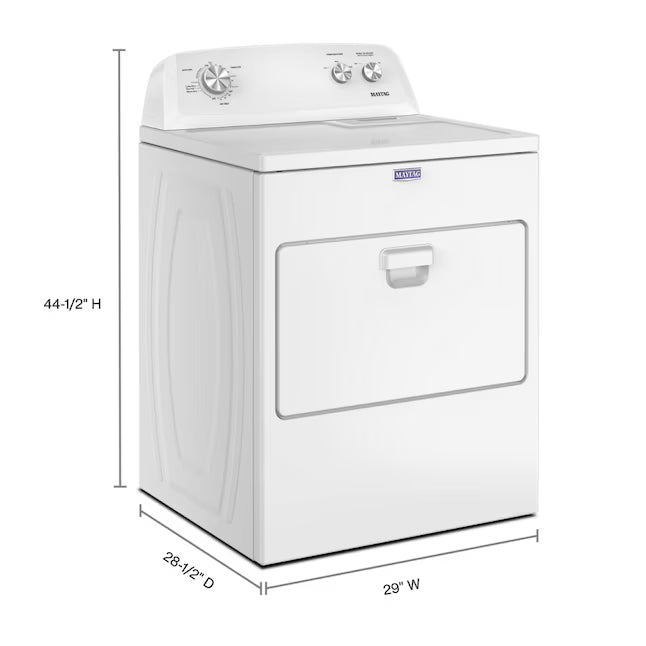 Maytag Top Load 3.8 cu. ft. Washer with Deep Fill and Quick Wash Cycle MVW4005SW - Open Box and Maytag Top Load Electric Wrinkle Prevent 7.0 cu. ft. Dryer with Auto Dry MED4005SW - Scratch & Dent (Moderate)