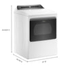 Whirlpool 5.2 - 5.3 cu. ft. Top Load Washer with 2 in 1 Removable Agitator and Load & Go™ Dispenser WTW8127LW - Scratch & Dent (Minor) and Whirlpool 7.4 cu. ft. Electric Dryer with AccuDry Sensor and Wrinkle Shield WED5100HW - Certified Refurbished