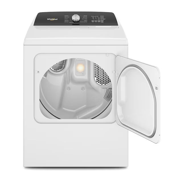Whirlpool Top Load Style Electric Moisture Sensing 7.0 Cu. Ft. Dryer with Steam WED5050LW - Open Box