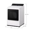 LG 5.5 cu. ft. Mega Capacity Top Load Washer with Impeller in Alpine White WT8400CW - Open Box and LG Energy Star Certified 7.3 cu. ft. Ultra Large Capacity Rear Control Electric Dryer with LG EasyLoad™ Door and AI Sensing 15023 - DLE8400WE - New in Box