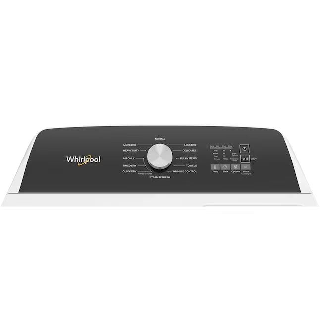 Whirlpool Top Load Style Electric Moisture Sensing 7.0 Cu. Ft. Dryer with Steam WED5050LW - Open Box