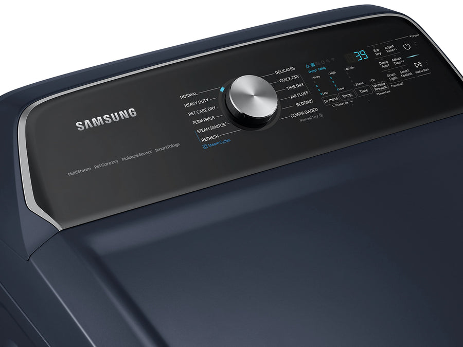 Samsung Stainless Steel 5.0 Cu. Ft. Washer with SuperSpeed and Active WaterJet WA50R5400AV - Certified Refurbished and Samsung Electric 7.4 Cu. Ft. Dryer with PetCare Dry and Steam Sanitize+ DVE54CG7150D - Scratch and Dent (Moderate)