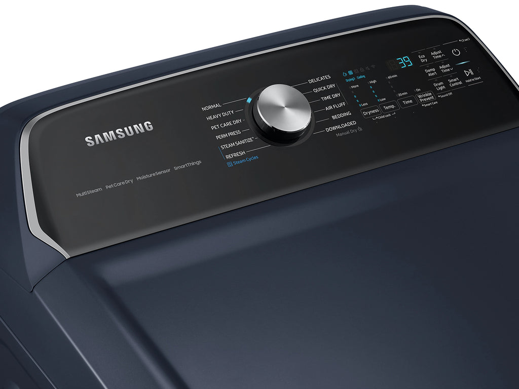 Samsung Stainless Steel 5.0 Cu. Ft. Washer with SuperSpeed and Active WaterJet WA50R5400AV - Certified Refurbished and Samsung Electric 7.4 Cu. Ft. Dryer with PetCare Dry and Steam Sanitize+ 16051 - DVE54CG7150D - Scratch and Dent (Minor)