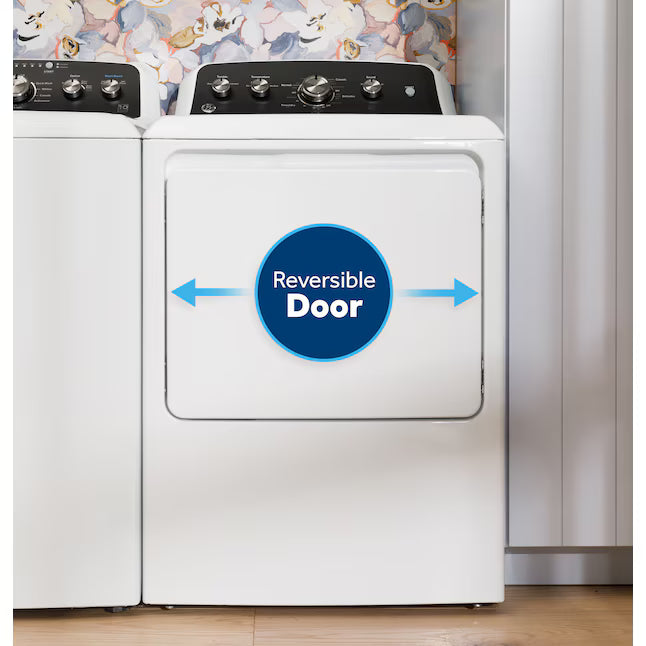GE® 4.5 cu. ft. Capacity Washer with Stainless Steel Basket GTD48EASWWB - Certified Refurbished and GE 7.2 cu. ft. Capacity Electric Dryer with Up To 120 ft. Venting and Extended Tumble - GTD48GASWWB - New in Box
