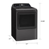 GE Profile 5.4 cu. ft. Top Load Washing Machine with FlexDispense PTW700BPTDG - Scratch & Dent (Minor) and GE Profile 7.4 cu. ft. Gas Dryer with Steam 16041 - PTD70EBPTDG - Open Box