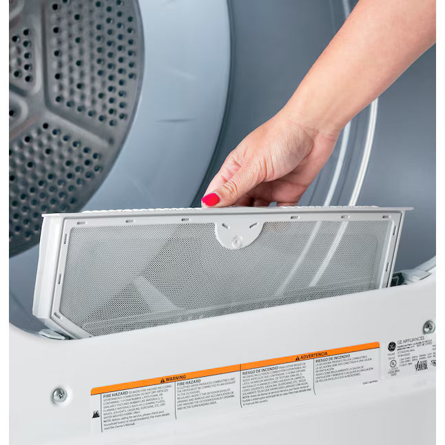 GE® 4.5 cu. ft. Capacity Washer with Stainless Steel Basket GTD48EASWWB - Certified Refurbished and GE 7.2 cu. ft. Capacity Electric Dryer with Up To 120 ft. Venting and Extended Tumble - GTD48GASWWB - New in Box