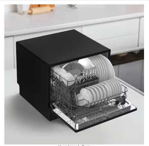 MUELLER 21 in. Professional Digital Portable Countertop Dishwasher with 6 Place Settings in Black 25138SD802 - DW-600 - Scratch & Dent (Minor)