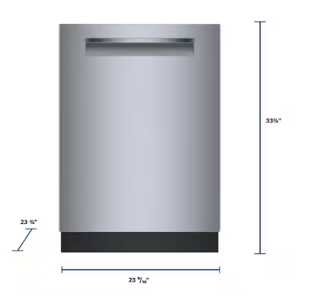 Bosch 500 Series 24 in. Stainless Steel Top Control Tall Tub Pocket Handle Dishwasher with Stainless Steel Tub, Quiet 38 dBA SHP95CM5N - Open Box