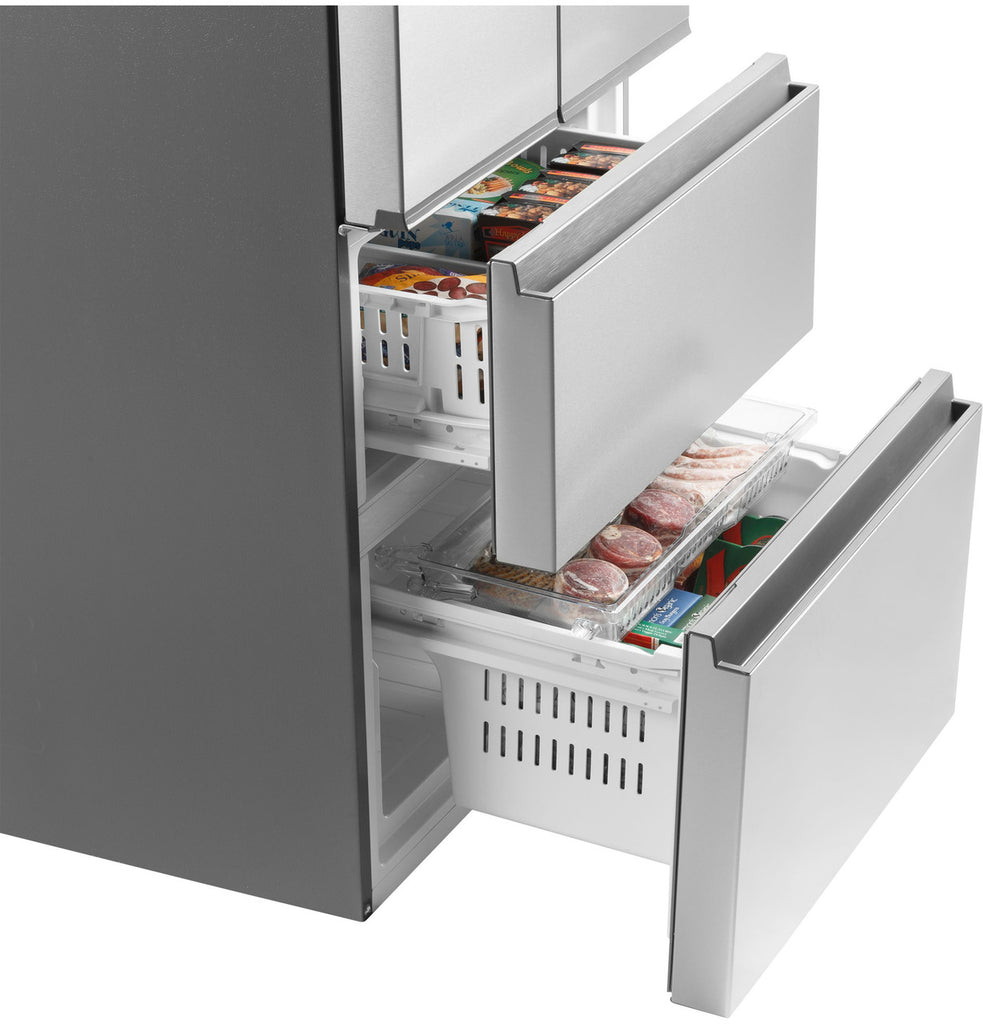 Pictures of Haier Fingerprint Resistant Stainless Steel 14.5 cu. ft. Counter Depth French Door Refrigerator with Quick Cool QJS15HYRFS - Open Box - Neu Appliance Outlet - Discount Appliance Outlet in Austin, Tx