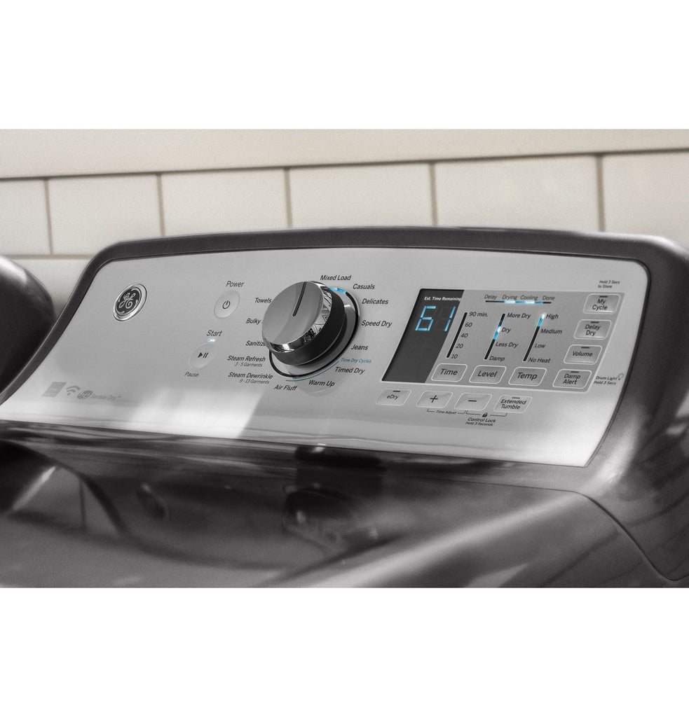 GE ENERGY STAR® 4.5 cu. ft. Capacity Washer with Stainless Steel Basket GTW685BPLDG - Certified Refurbished and GE 7.4 cu. ft. Capacity Smart Electric Dryer with HE Sensor Dry GTD75ECPLDG - Certified Refurbished
