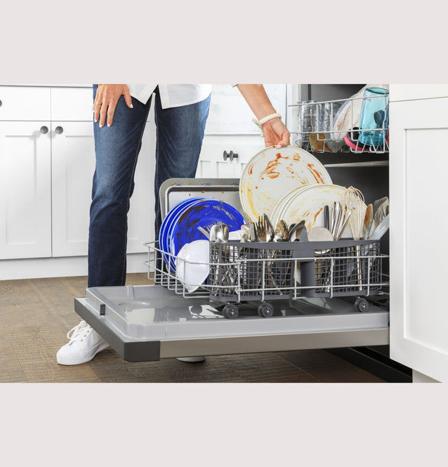 GE Stainless Steel Built-In 24 Inch Tall Tub Dishwasher with Front Controls and Steam Sanitize GDF535PSRSS - New in Box