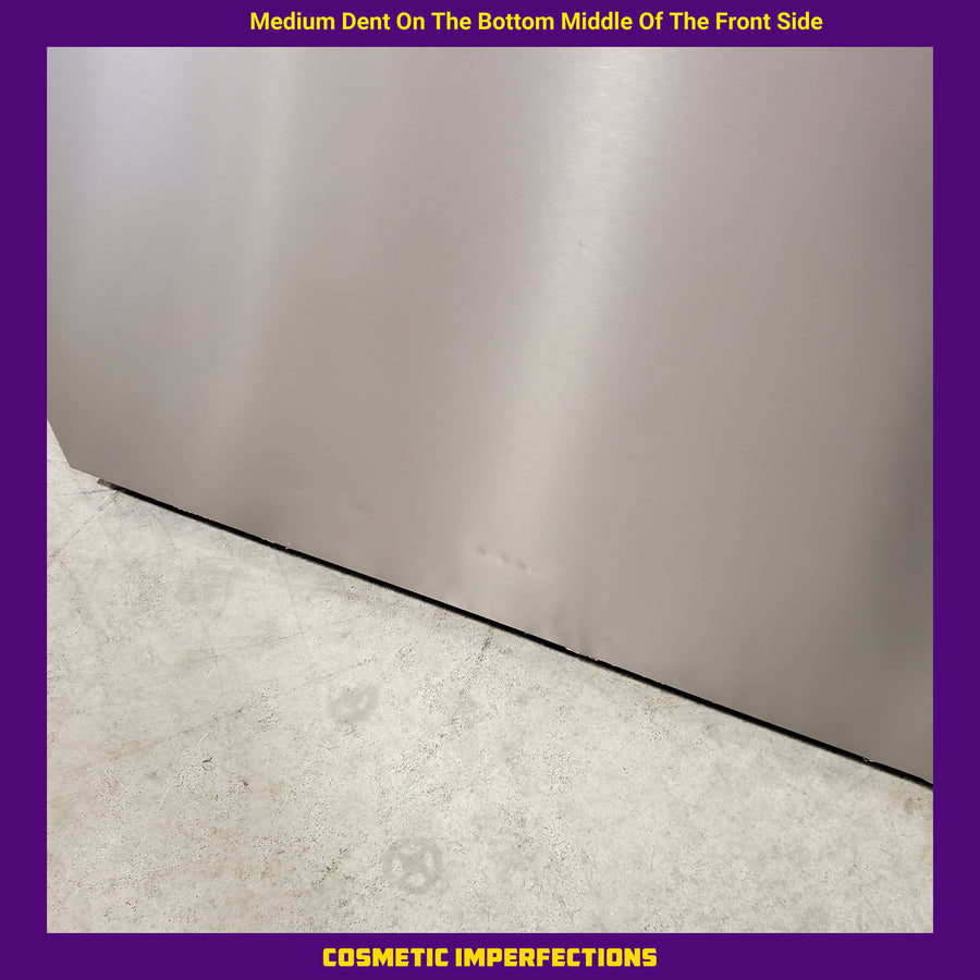 Hisense Counter Depth Bottom Freezer 17.2 Cu. Ft. Refrigerator with LED Lighting and Super Cool and Super Freeze in Fingerprint Stainless Steel 22137390 - HRB171N6ASE - Scratch and Dent (Moderate)