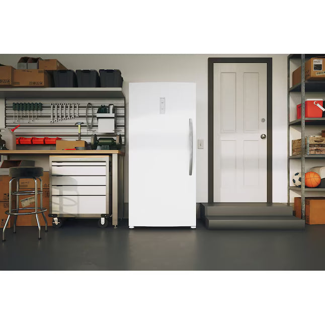 Frigidaire 20 Cu. Ft. ENERGY STAR Garage Ready White Upright Freezer with EvenTemp™ Cooling System FFUE2024AW - Scratch & Dent (Minor)