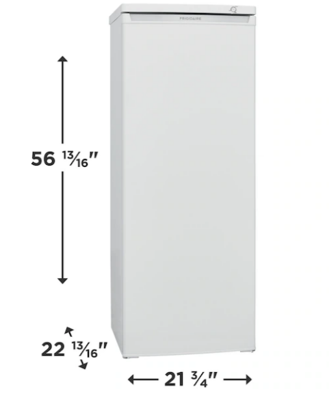 Frigidaire White 22 Inch Upright 6 Cu. Ft. Freezer with Manual Defrost SA655 - FFUM0623AW - Scratch & Dent (Minor)
