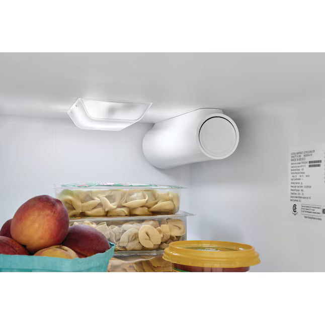 Frigidaire Stainless Steel Counter-Depth 22.6-cu ft 3 -Door French Door ENERGY Star Refrigerator with Ice Maker with Water and Ice Dispenser 20331SD303 - FRFC2323AS - Scratch & Dent (Minor)