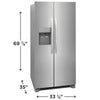 Pictures of Frigidaire Stainless Steel Counter-Depth 22.6-cu ft 3 -Door French Door ENERGY Star Refrigerator with Ice Maker with Water and Ice Dispenser - FRSS2323AS - Open Box - Neu Appliance Outlet - Discount Appliance Outlet in Austin, Tx