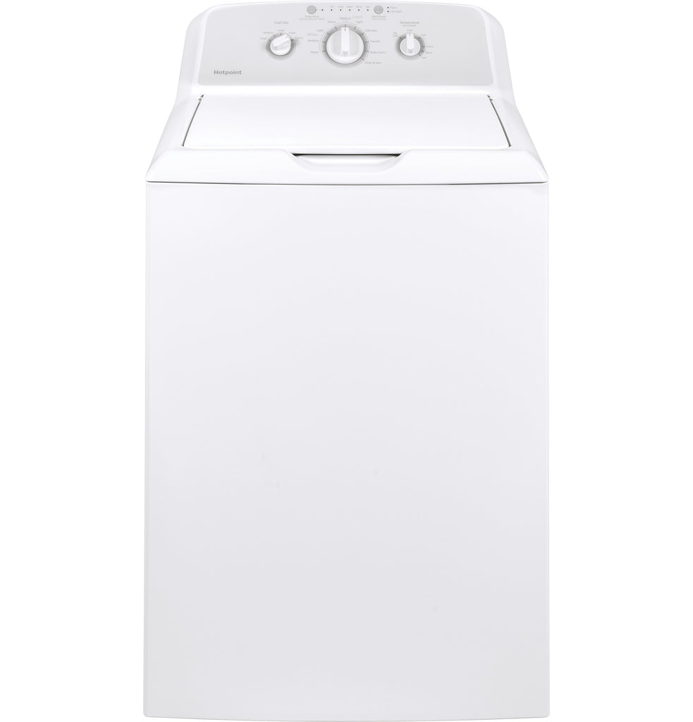 Pictures of Hotpoint White Top Load 3.8 Cu. Ft. Washer with Stainless Steel Basket and Heavy Duty Agitator HTW240ASKWS - Certified Refurbished - Neu Appliance Outlet - Discount Appliance Outlet in Austin, Tx