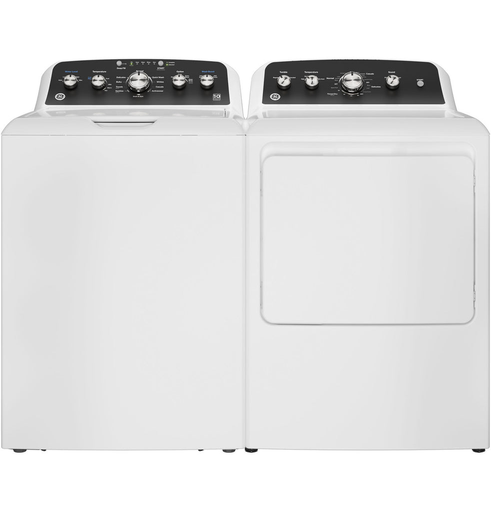 GE® 4.5 cu. ft. Capacity Washer with Stainless Steel Basket GTW485ASWWB - New in Box and GE® 7.2 cu. ft. Capacity Electric Dryer with Up To 120 ft. Venting and Extended Tumble GES9902E - GTD48EASWWB - New in Box